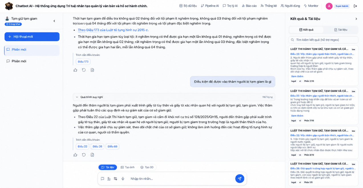 Chatbot AI - Hệ thống ứng dụng Trí tuệ nhân tạo quản lý văn bản và hồ sơ hành chính